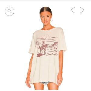 The Laundry Room Gone Country - Oversized Tee - Bone NWT XS retail $59